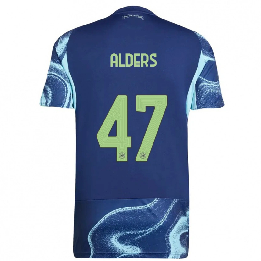 Danxen Hombre Camiseta Gerald Alders #47 Marino Celeste 2ª Equipación 2025/26 La Camisa