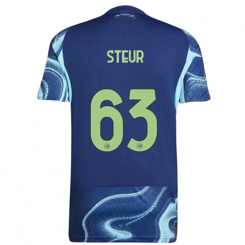 Danxen Hombre Camiseta Sean Steur #63 Marino Celeste 2ª Equipación 2025/26 La Camisa