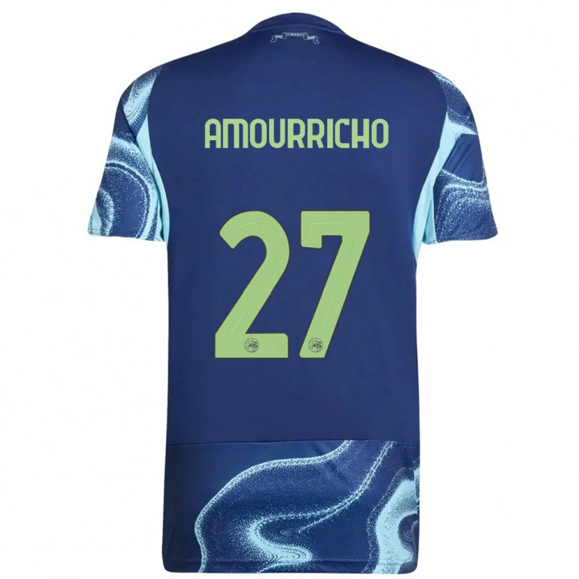Danxen Hombre Camiseta Amourricho Van Axel Dongen #27 Marino Celeste 2ª Equipación 2025/26 La Camisa