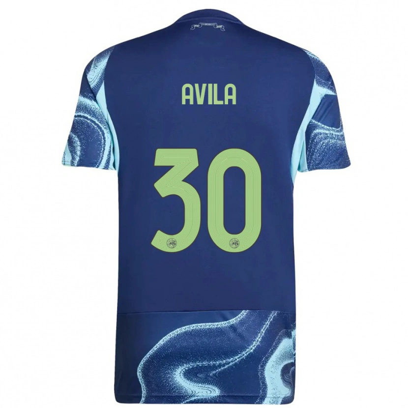 Danxen Hombre Camiseta Gastón Ávila #30 Marino Celeste 2ª Equipación 2025/26 La Camisa