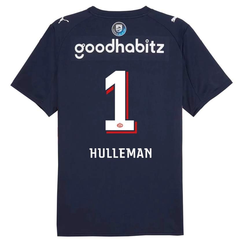 Danxen Hombre Camiseta Daan Hulleman #1 Marino Blanco 2ª Equipación 2025/26 La Camisa
