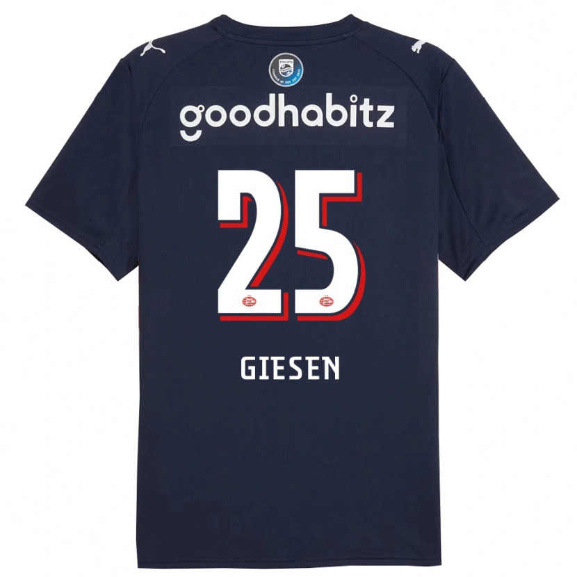 Danxen Hombre Camiseta Suzanne Giesen #25 Marino Blanco 2ª Equipación 2025/26 La Camisa