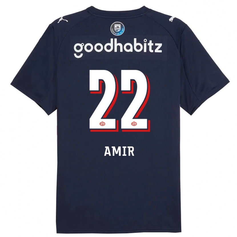 Danxen Hombre Camiseta Amir Al-Anany #22 Marino Blanco 2ª Equipación 2025/26 La Camisa