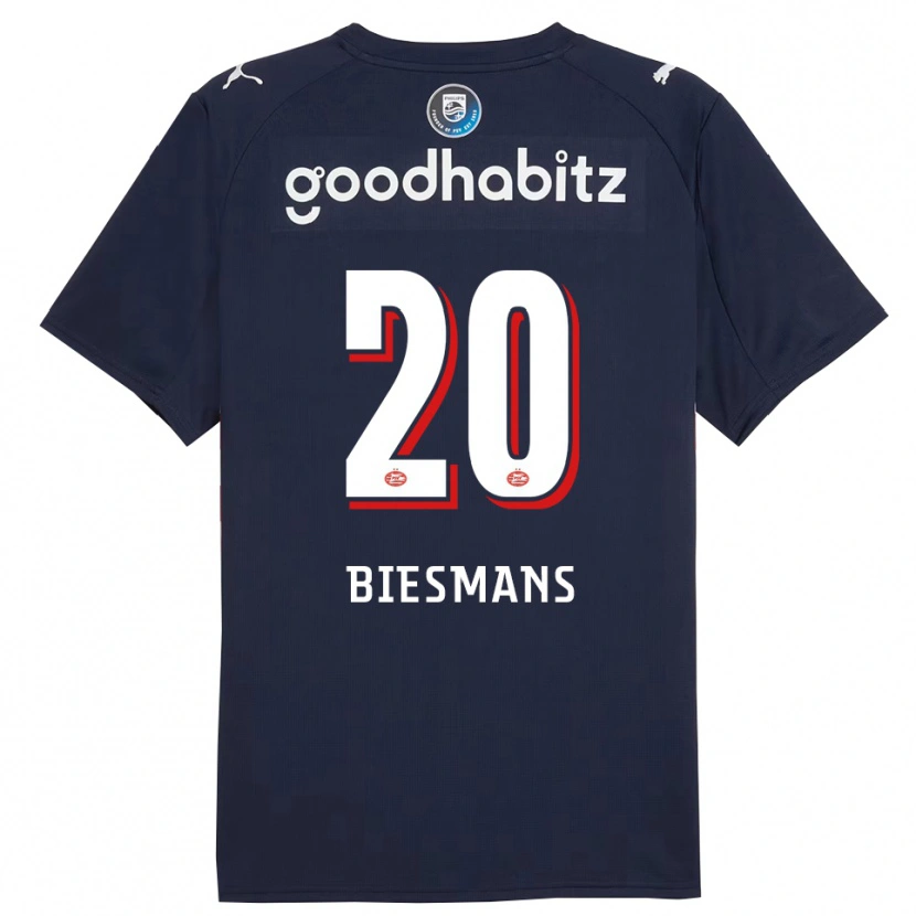 Danxen Hombre Camiseta Julie Biesmans #20 Marino Blanco 2ª Equipación 2025/26 La Camisa