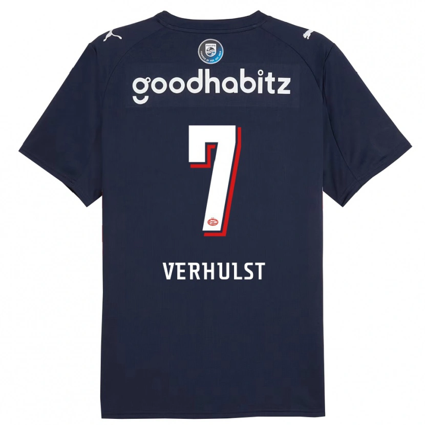 Danxen Hombre Camiseta Gino Verhulst #7 Marino Blanco 2ª Equipación 2025/26 La Camisa