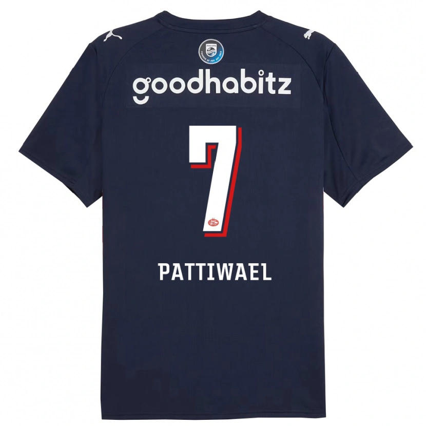 Danxen Hombre Camiseta Naomi Pattiwael #7 Marino Blanco 2ª Equipación 2025/26 La Camisa