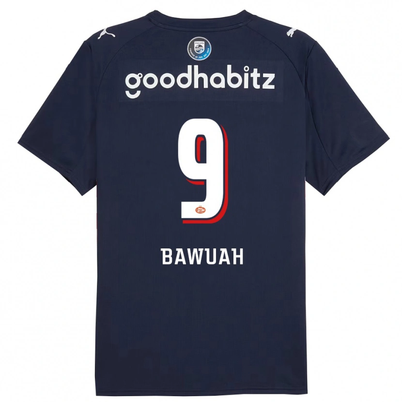Danxen Hombre Camiseta Jordy Bawuah #9 Marino Blanco 2ª Equipación 2025/26 La Camisa