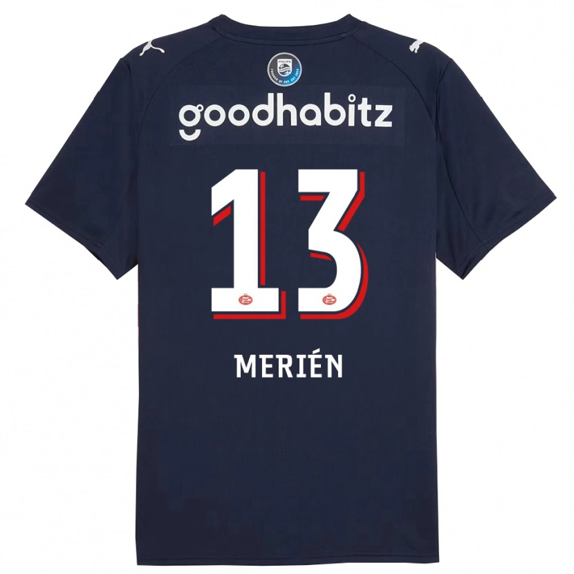 Danxen Hombre Camiseta Fabian Merién #13 Marino Blanco 2ª Equipación 2025/26 La Camisa