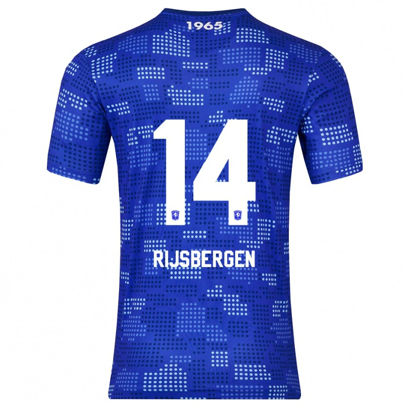 Danxen Hombre Camiseta Liz Rijsbergen #14 Azul Celeste 2ª Equipación 2025/26 La Camisa