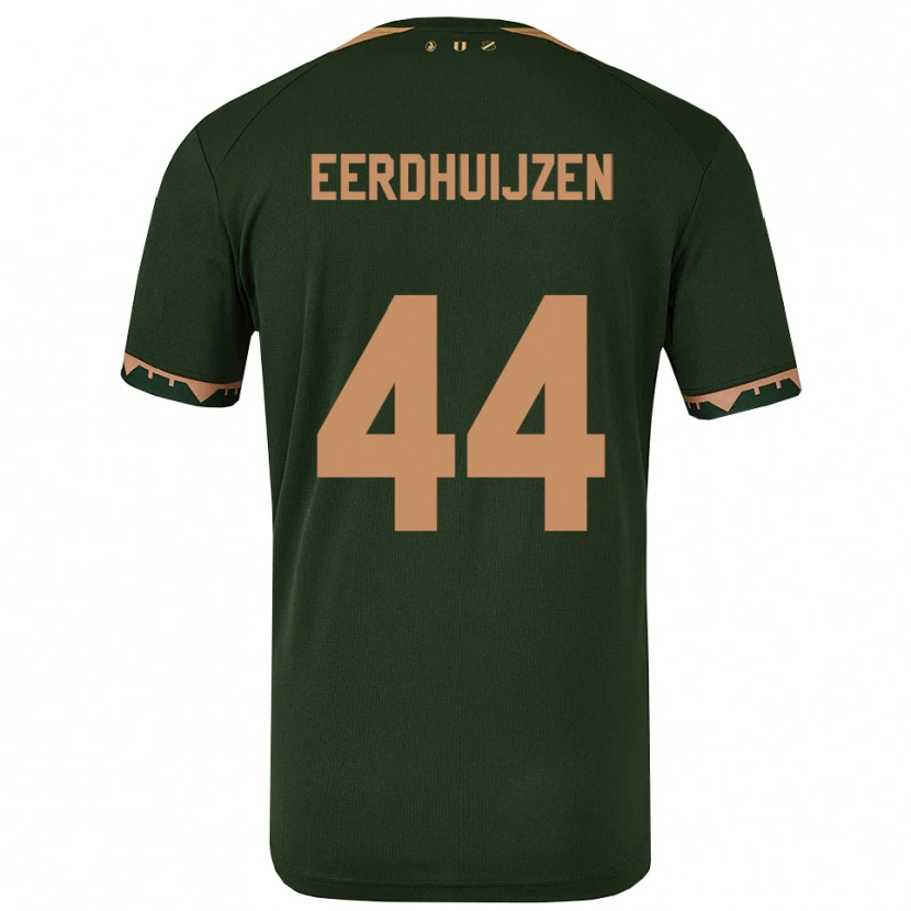 Danxen Hombre Camiseta Mike Eerdhuijzen #44 Verde Oro 2ª Equipación 2025/26 La Camisa