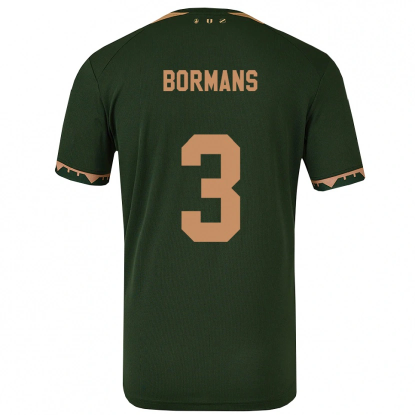 Danxen Hombre Camiseta Merel Bormans #3 Verde Oro 2ª Equipación 2025/26 La Camisa