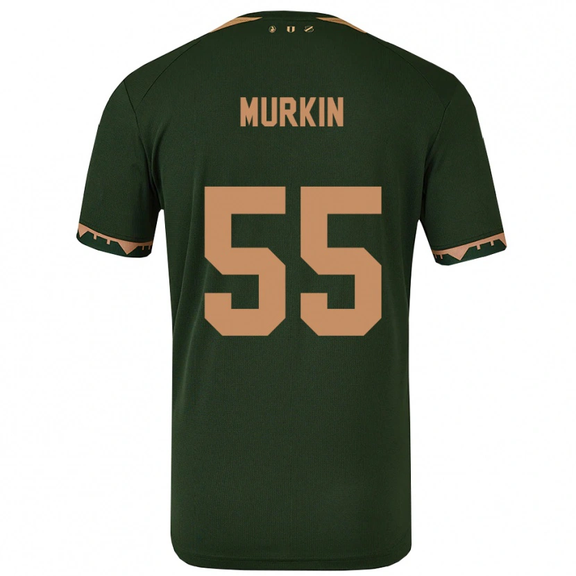 Danxen Hombre Camiseta Derry Murkin #55 Verde Oro 2ª Equipación 2025/26 La Camisa