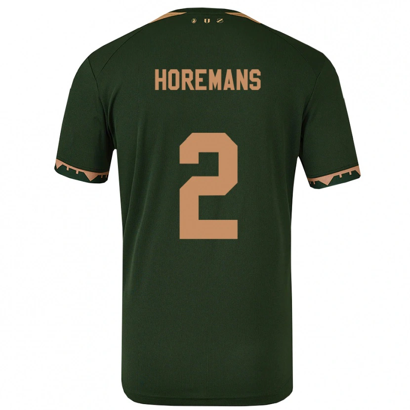 Danxen Hombre Camiseta Siebe Horemans #2 Verde Oro 2ª Equipación 2025/26 La Camisa