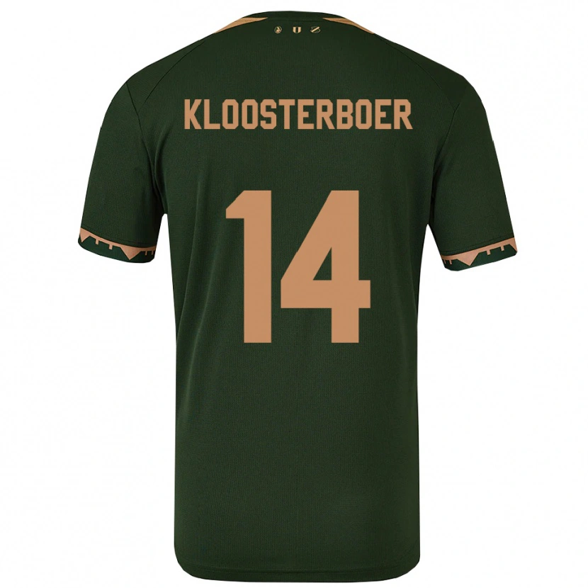 Danxen Hombre Camiseta Per Kloosterboer #14 Verde Oro 2ª Equipación 2025/26 La Camisa