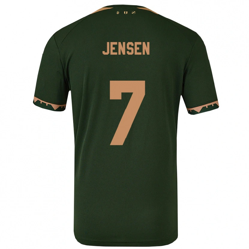 Danxen Hombre Camiseta Victor Jensen #7 Verde Oro 2ª Equipación 2025/26 La Camisa