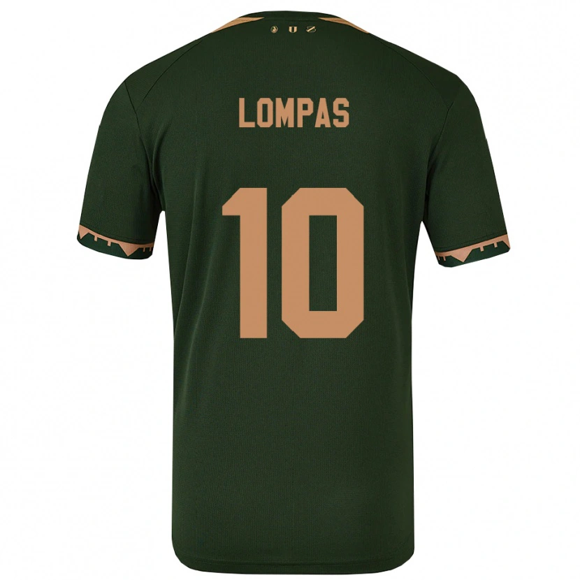 Danxen Hombre Camiseta Maximos Lompas #10 Verde Oro 2ª Equipación 2025/26 La Camisa