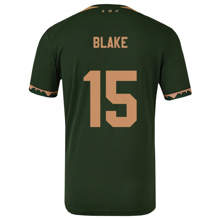 Danxen Hombre Camiseta Adrian Blake #15 Verde Oro 2ª Equipación 2025/26 La Camisa