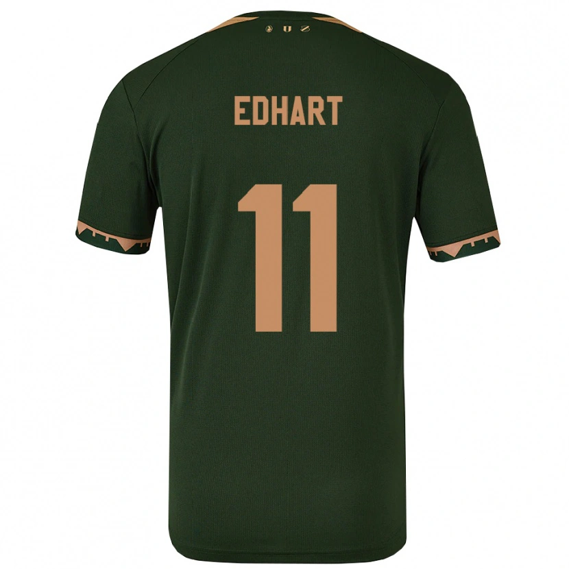 Danxen Hombre Camiseta Lynden Edhart #11 Verde Oro 2ª Equipación 2025/26 La Camisa