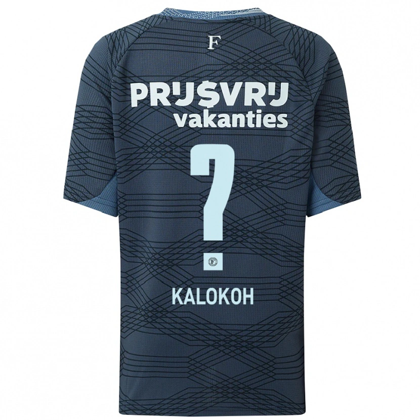 Danxen Hombre Camiseta Alex Kalokoh #0 Negro Gris 2ª Equipación 2025/26 La Camisa