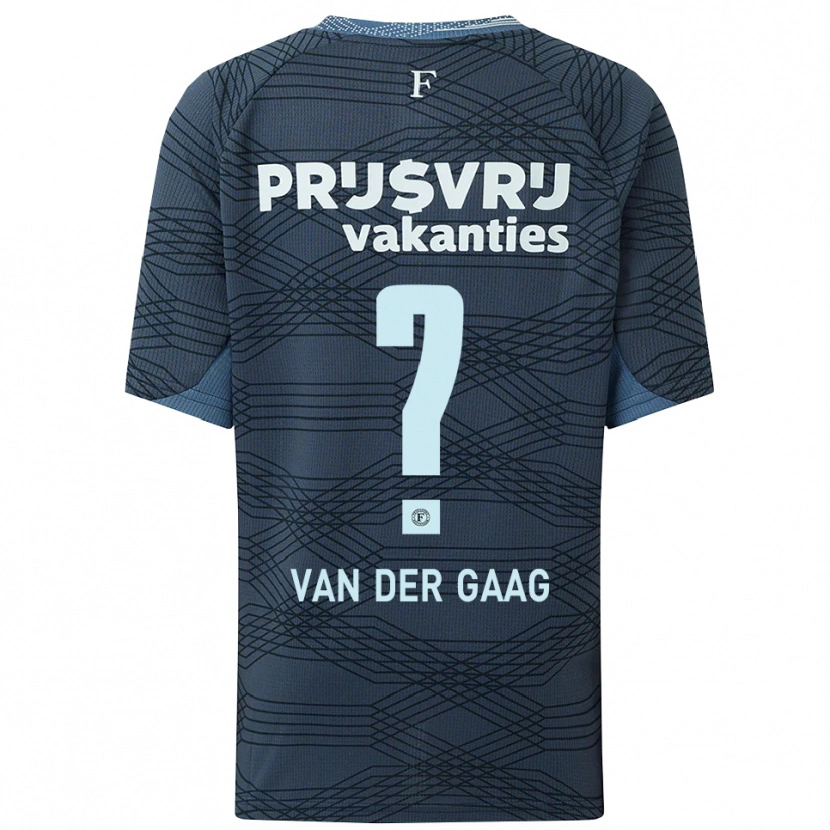 Danxen Hombre Camiseta Bo Van Der Gaag #0 Negro Gris 2ª Equipación 2025/26 La Camisa