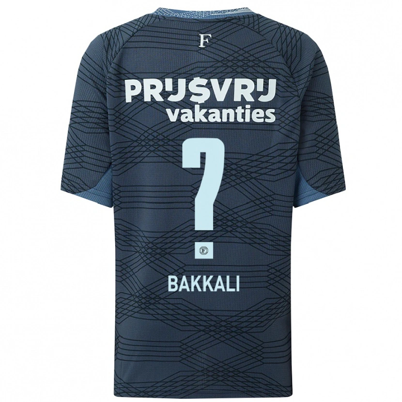 Danxen Hombre Camiseta Yassir Bakkali #0 Negro Gris 2ª Equipación 2025/26 La Camisa