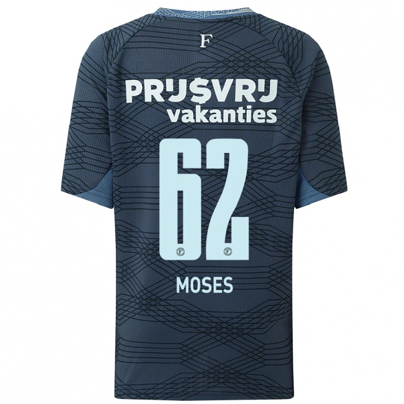 Danxen Hombre Camiseta Troy Moses #62 Negro Gris 2ª Equipación 2025/26 La Camisa