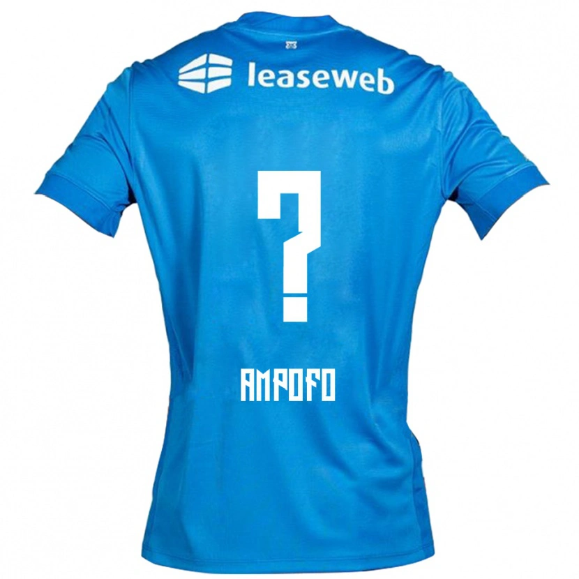 Danxen Hombre Camiseta Jahmael Ampofo #0 Azul Blanco 2ª Equipación 2025/26 La Camisa