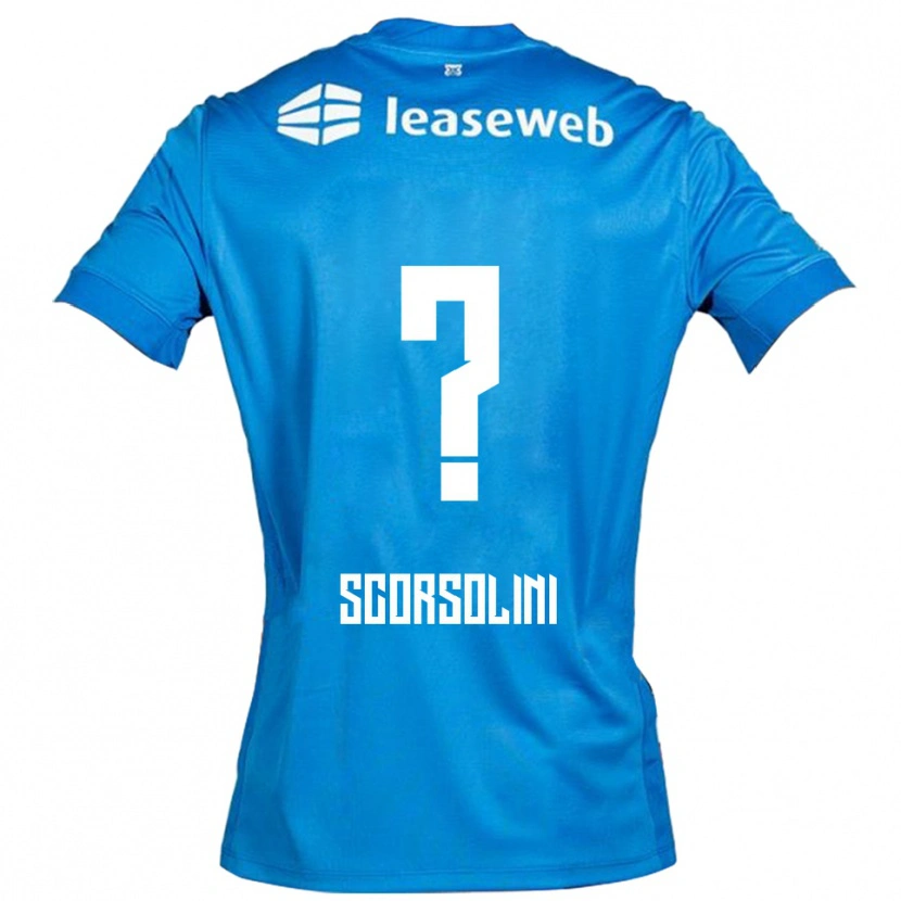 Danxen Hombre Camiseta Luca Scorsolini #0 Azul Blanco 2ª Equipación 2025/26 La Camisa