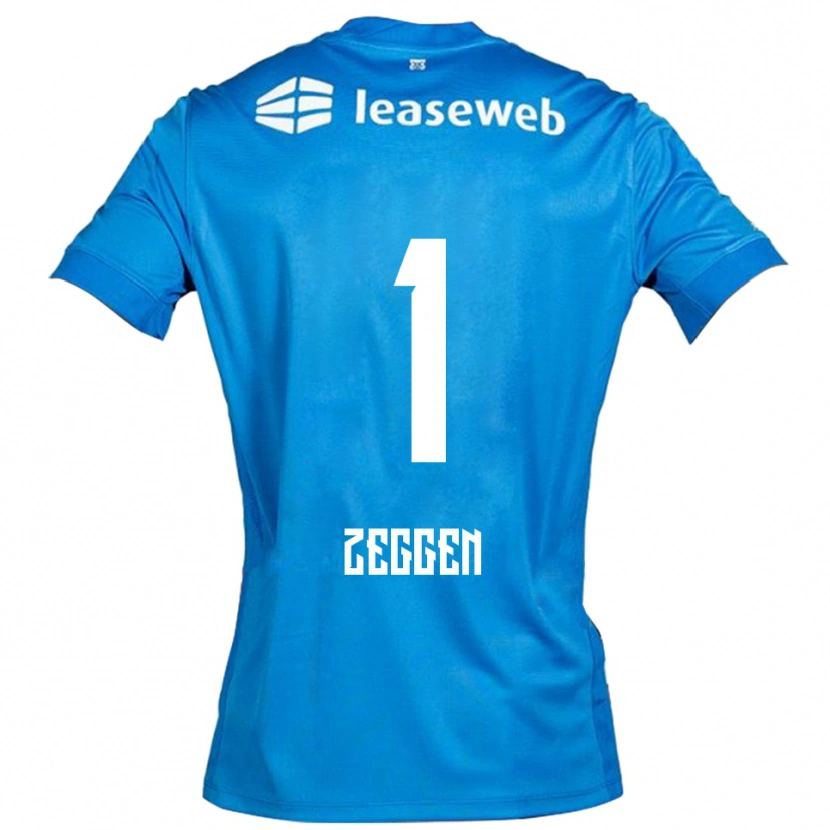 Danxen Hombre Camiseta Kiyani Zeggen #1 Azul Blanco 2ª Equipación 2025/26 La Camisa