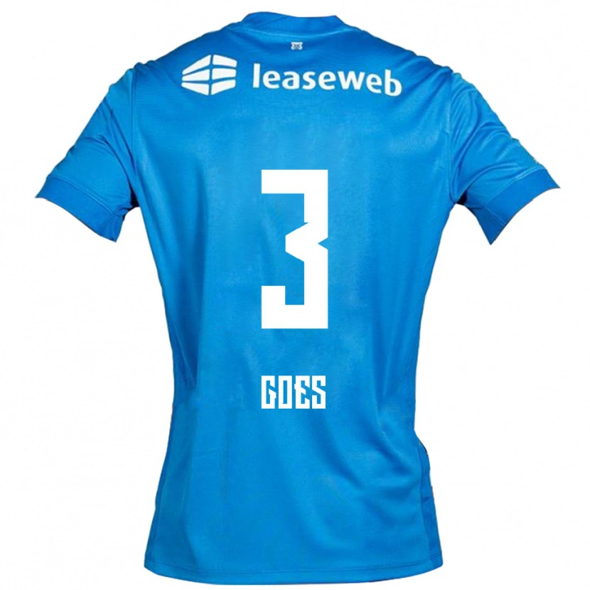 Danxen Hombre Camiseta Wouter Goes #3 Azul Blanco 2ª Equipación 2025/26 La Camisa
