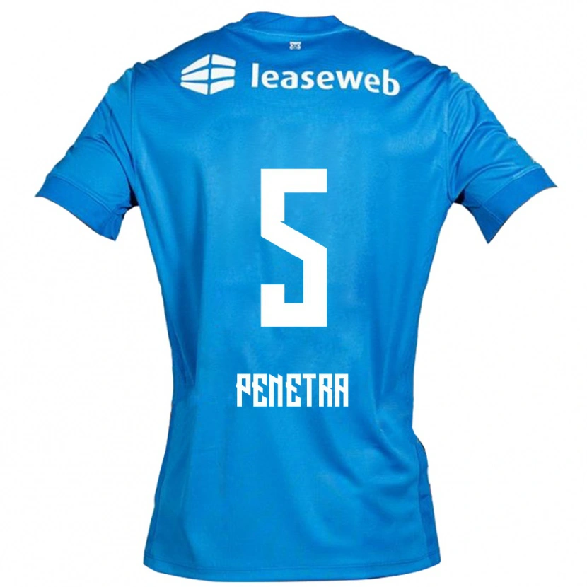 Danxen Hombre Camiseta Alexandre Penetra #5 Azul Blanco 2ª Equipación 2025/26 La Camisa