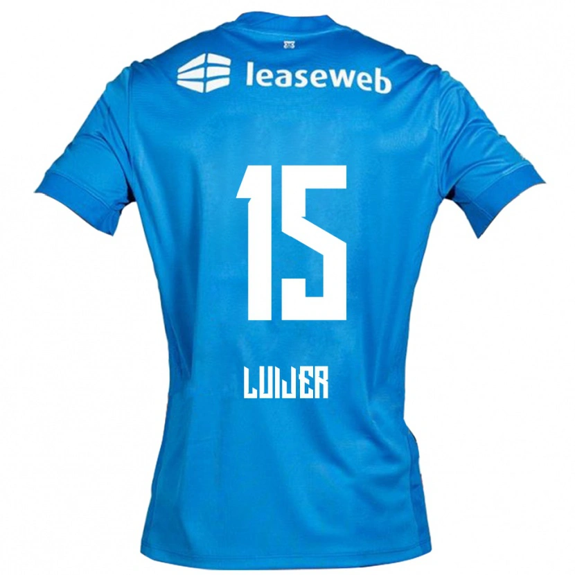 Danxen Hombre Camiseta Rick Luijer #15 Azul Blanco 2ª Equipación 2025/26 La Camisa