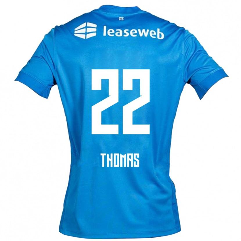 Danxen Hombre Camiseta Kealyn Thomas #22 Azul Blanco 2ª Equipación 2025/26 La Camisa