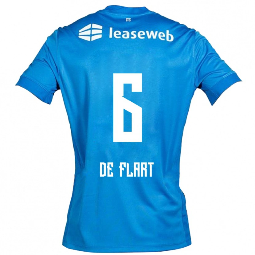 Danxen Hombre Camiseta Onne De Flart #6 Azul Blanco 2ª Equipación 2025/26 La Camisa