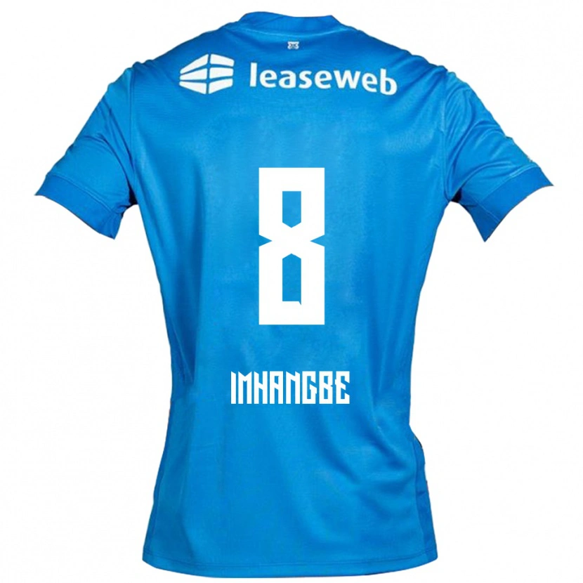 Danxen Hombre Camiseta Amani Imhangbe #8 Azul Blanco 2ª Equipación 2025/26 La Camisa