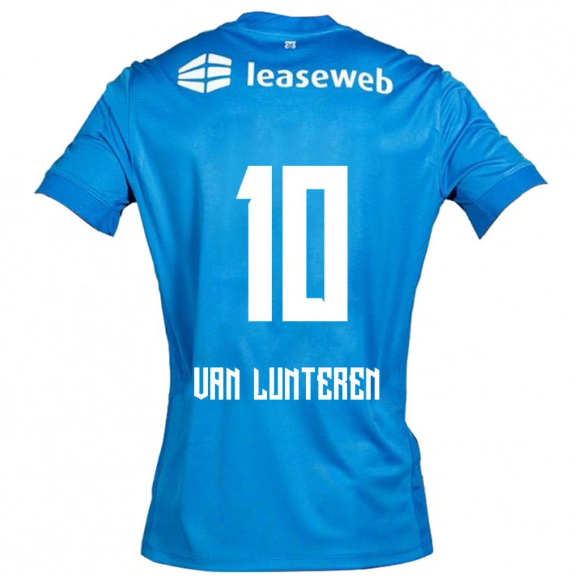 Danxen Hombre Camiseta Desiree Van Lunteren #10 Azul Blanco 2ª Equipación 2025/26 La Camisa