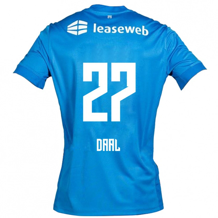 Danxen Hombre Camiseta Ro-Zangelo Daal #27 Azul Blanco 2ª Equipación 2025/26 La Camisa
