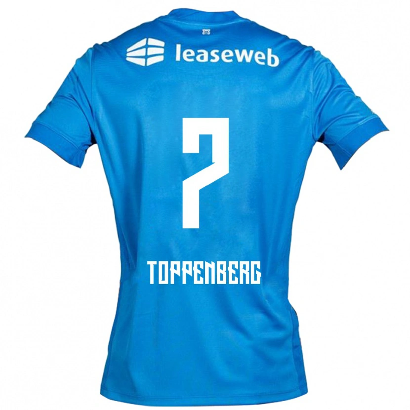 Danxen Hombre Camiseta Kevin Toppenberg #7 Azul Blanco 2ª Equipación 2025/26 La Camisa