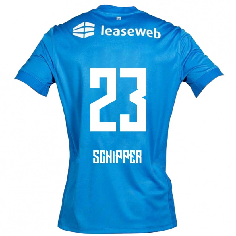 Danxen Hombre Camiseta Jur Schipper #23 Azul Blanco 2ª Equipación 2025/26 La Camisa