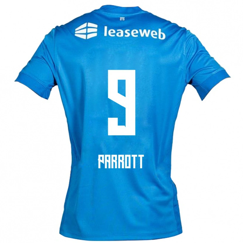 Danxen Hombre Camiseta Troy Parrott #9 Azul Blanco 2ª Equipación 2025/26 La Camisa