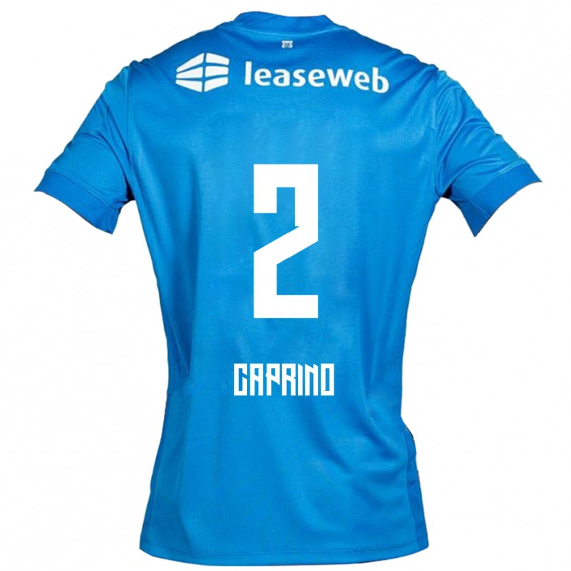Danxen Hombre Camiseta Ginia Caprino #2 Azul Blanco 2ª Equipación 2025/26 La Camisa