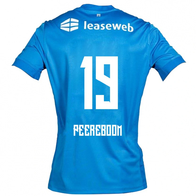 Danxen Hombre Camiseta Sanne Peereboom #19 Azul Blanco 2ª Equipación 2025/26 La Camisa