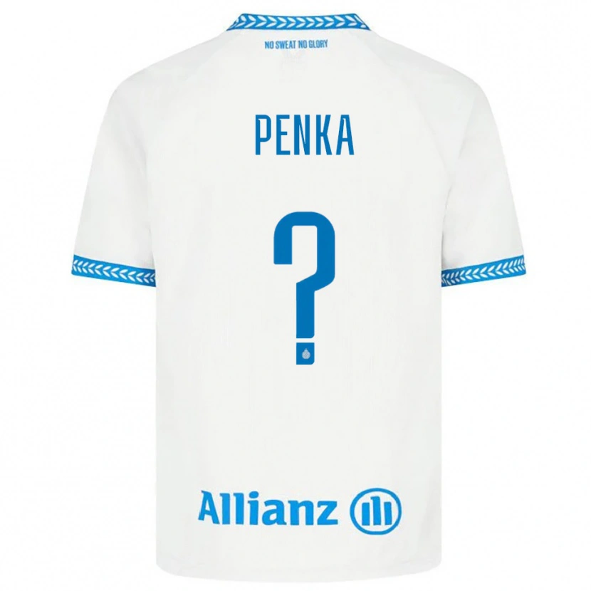Danxen Hombre Camiseta Godfried Penka #0 Azul Blanco 2ª Equipación 2025/26 La Camisa