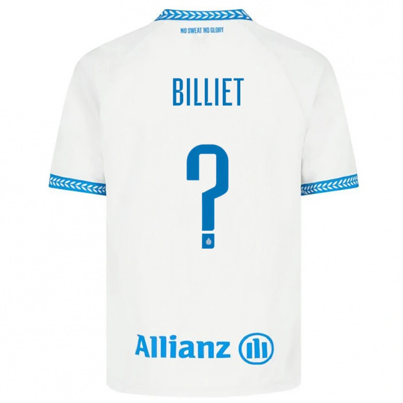 Danxen Hombre Camiseta Jonah Billiet #0 Azul Blanco 2ª Equipación 2025/26 La Camisa