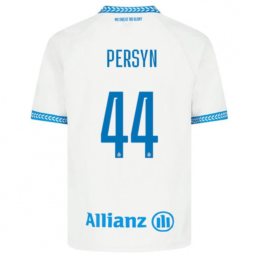 Danxen Hombre Camiseta Noor Persyn #44 Azul Blanco 2ª Equipación 2025/26 La Camisa
