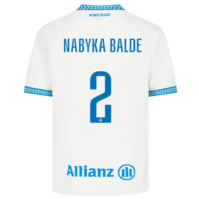 Danxen Hombre Camiseta Mamadou Balde #2 Azul Blanco 2ª Equipación 2025/26 La Camisa