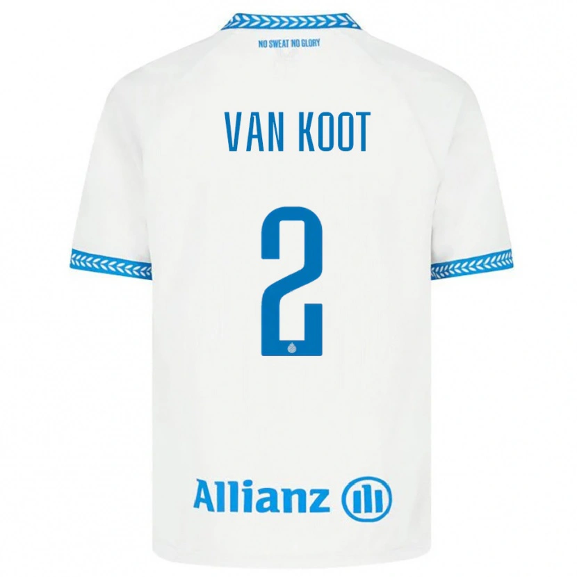 Danxen Hombre Camiseta Moïsa Van Koot #2 Azul Blanco 2ª Equipación 2025/26 La Camisa