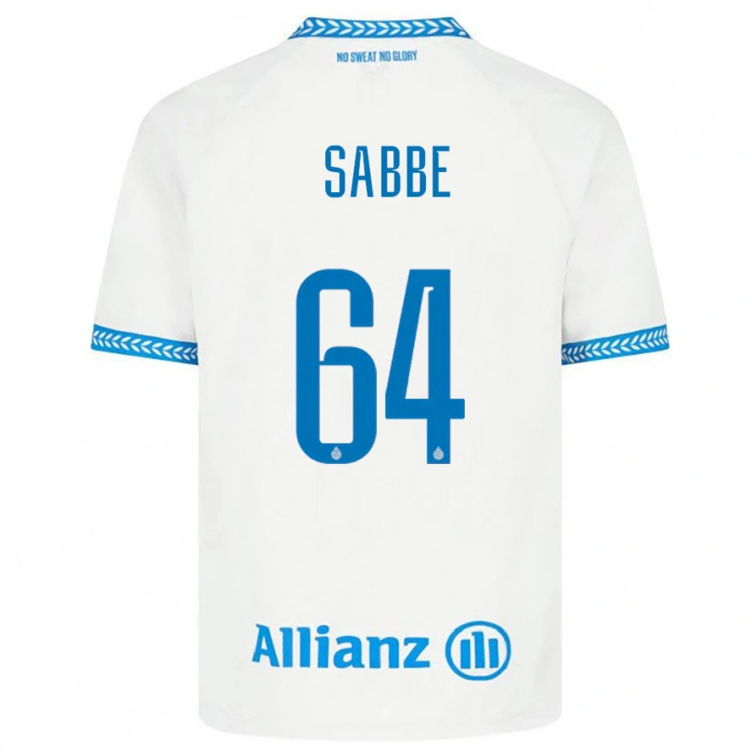 Danxen Hombre Camiseta Kyriani Sabbe #64 Azul Blanco 2ª Equipación 2025/26 La Camisa