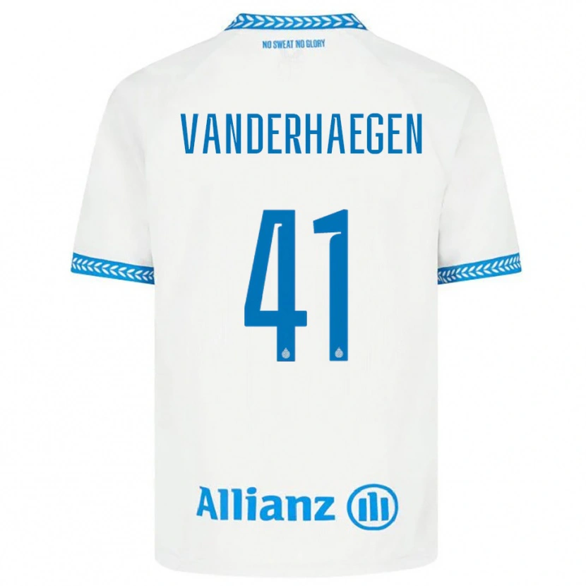 Danxen Hombre Camiseta Lotte Vanderhaegen #41 Azul Blanco 2ª Equipación 2025/26 La Camisa