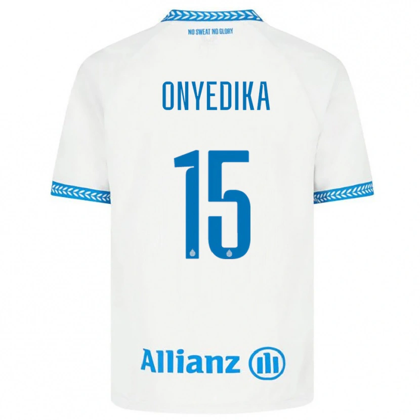 Danxen Hombre Camiseta Raphael Onyedika #15 Azul Blanco 2ª Equipación 2025/26 La Camisa